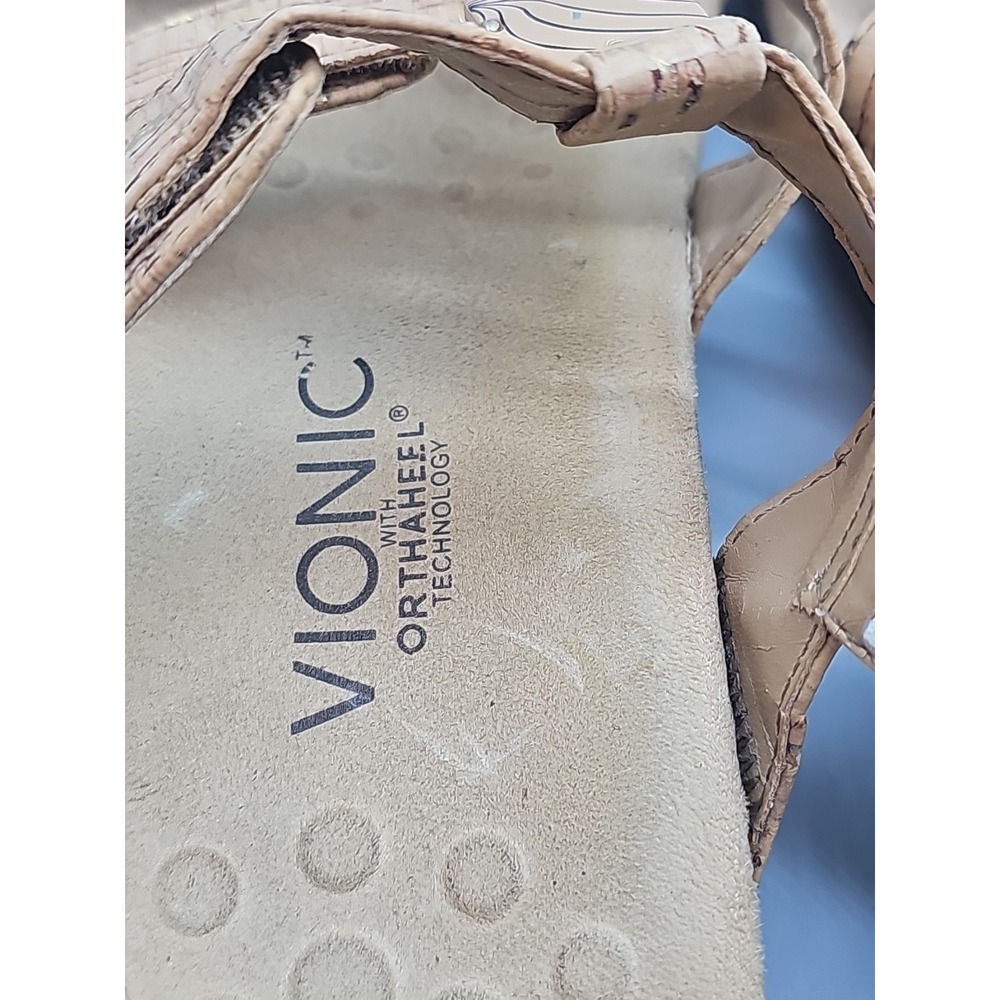 Vionic Womens Amber TVW1275 Brown Adjustable Strap Slingback Sandals Size 10 - Picture 6 of 7